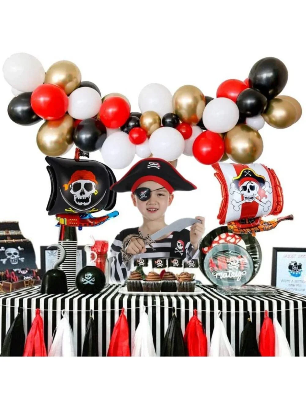 Kids' Pirate Costume Set with Hat, Eyepatch & Cutlass - Fun Dress-Up Outfit
